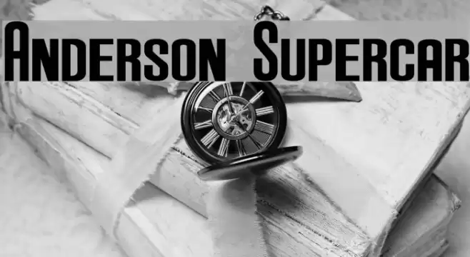 Anderson Supercar Font examples