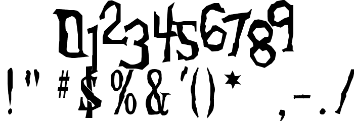 Anderson The Mysterons フォント その他の文字