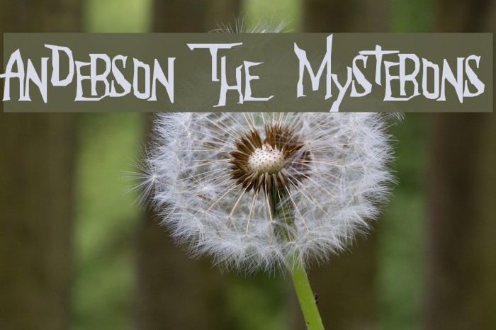 Anderson The Mysterons フォント examples