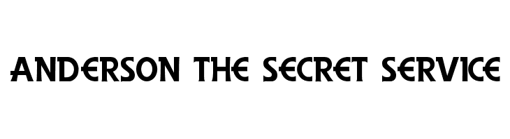 Anderson The Secret Service  Frei Schriftart Herunterladen