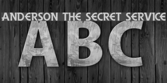 Anderson The Secret Service フォント examples