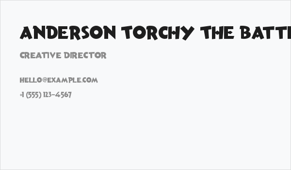 Anderson Torchy The Battery Boy Business Card