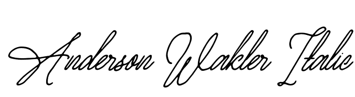 Anderson Wakler Italic  नि: शुल्क फ़ॉन्ट्स डाउनलोड