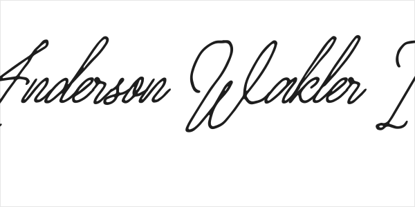 Anderson Wakler Italic Logo