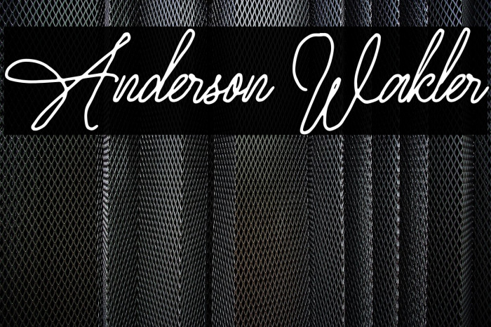 Anderson Wakler Example 1