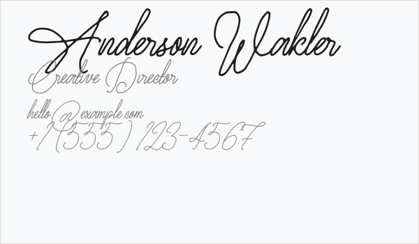 Anderson Wakler Business Card