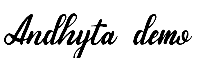 Andhyta (demo)  フリーフォントのダウンロード
