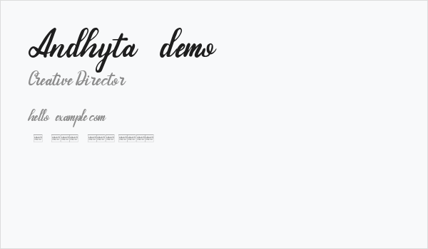Andhyta (demo) Business Card
