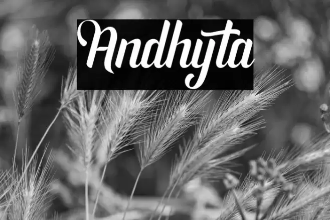 Andhyta Font examples