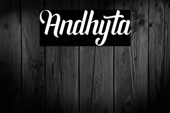 Andhyta Font examples