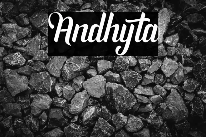 Andhyta Font examples