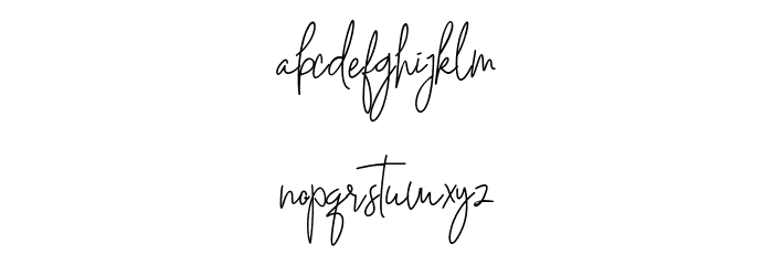 Andi Signature Font LOWERCASE
