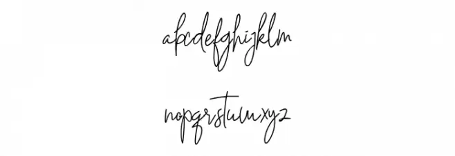 Andi Signature Caratteri MINUSCOLO
