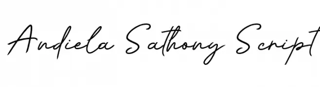 Andiela Sathony Script Polices