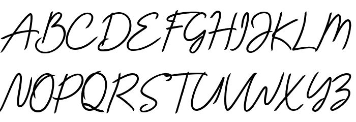 Andiela Sathony Script フォント 大文字