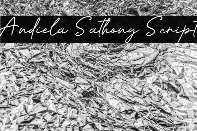 Andiela Sathony Script Font examples