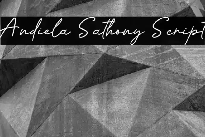 Andiela Sathony Script Font examples