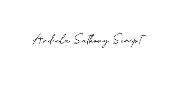 Andiela Sathony Script Logo