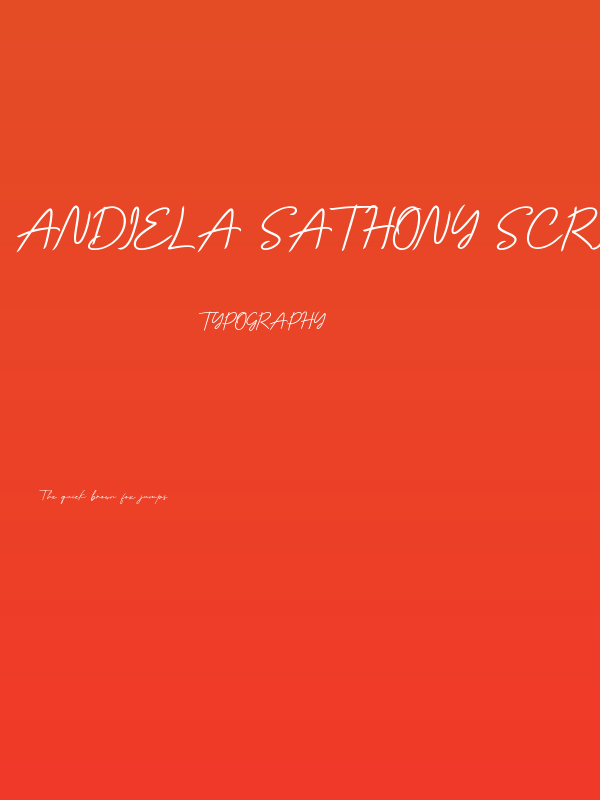 Andiela Sathony Script Poster