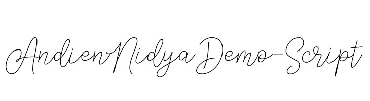 AndienNidyaDemo-Script  les polices de caractères gratuit tlcharger