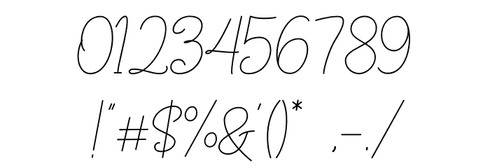 AndienNidyaDemo-Script Font OTHER CHARS