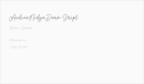AndienNidyaDemo-Script Business Card