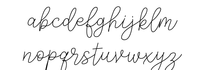 AndienNidyaDemo-Script Font LOWERCASE