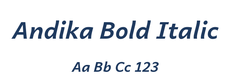 Andika Bold Italic Font Preview