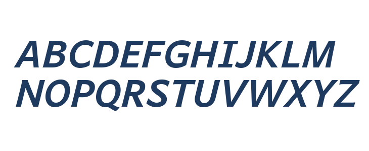 Andika Bold Italic Uppercase