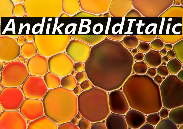Andika Bold Italic Example 2