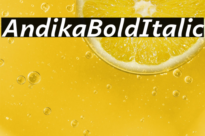 Andika Bold Italic Example 3