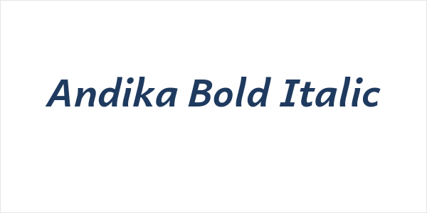 Andika Bold Italic Logo