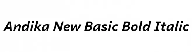 Andika New Basic Bold Italic 