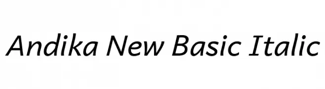 Andika New Basic Italic 