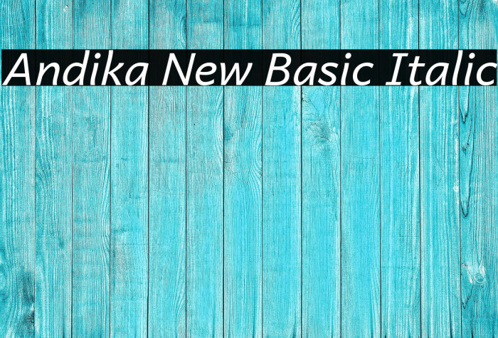 Andika New Basic Italic Example 1