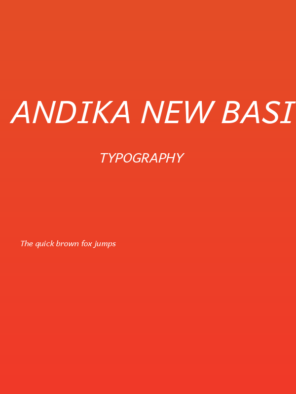 Andika New Basic Italic Poster