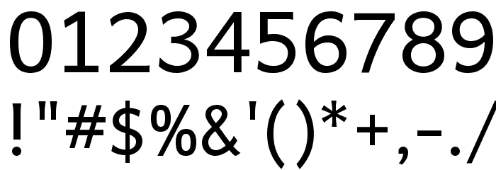 Andika Regular Font OTHER CHARS