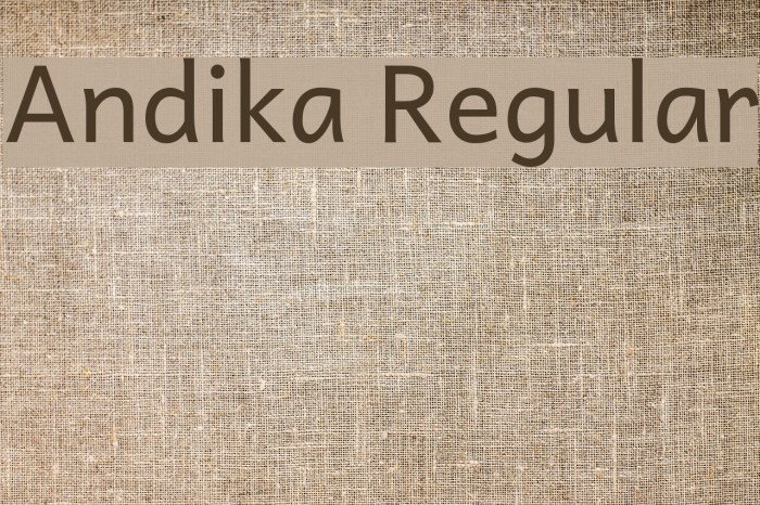 Andika Regular Font examples