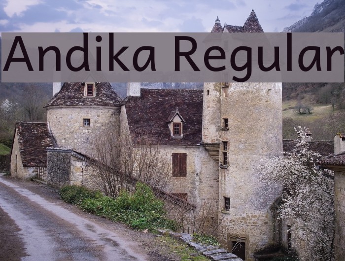 Andika Regular Font examples