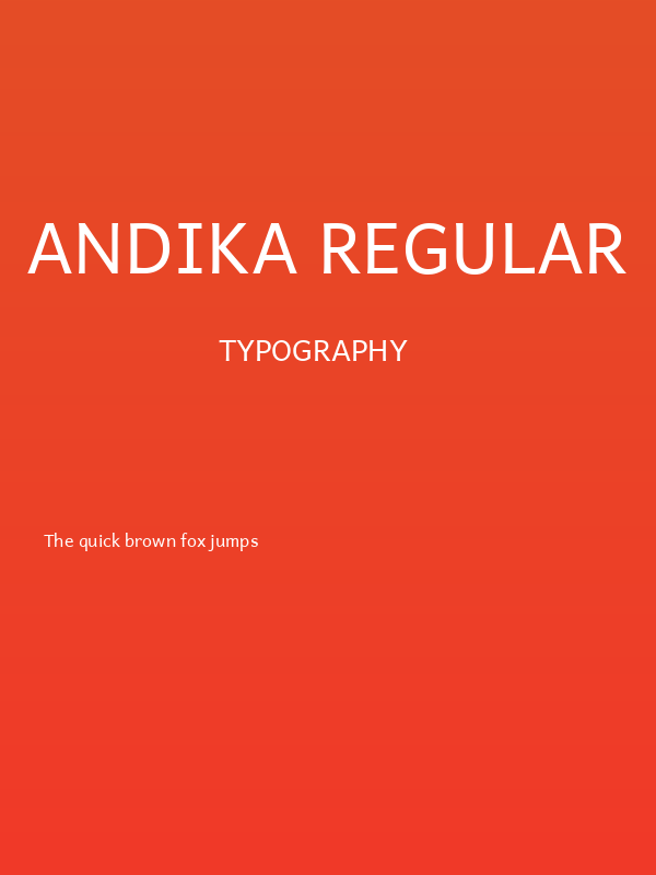 Andika Regular Poster