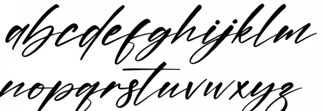 Andilante Gashina خط أحرف صغيرة