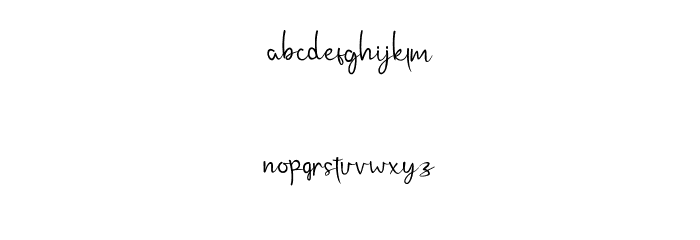 Andilay Font LOWERCASE