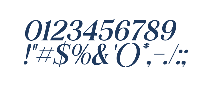 Andine Italic Other Characters