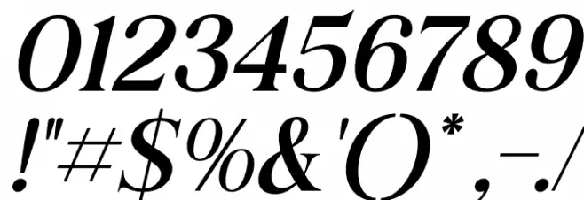 Andine Italic Font OTHER CHARS