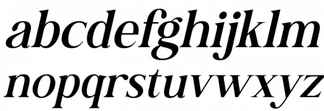 Andine Italic फ़ॉन्ट लोअरकेस