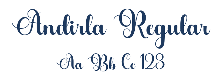 Andirla Regular Font Preview