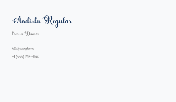 Andirla Regular Business Card