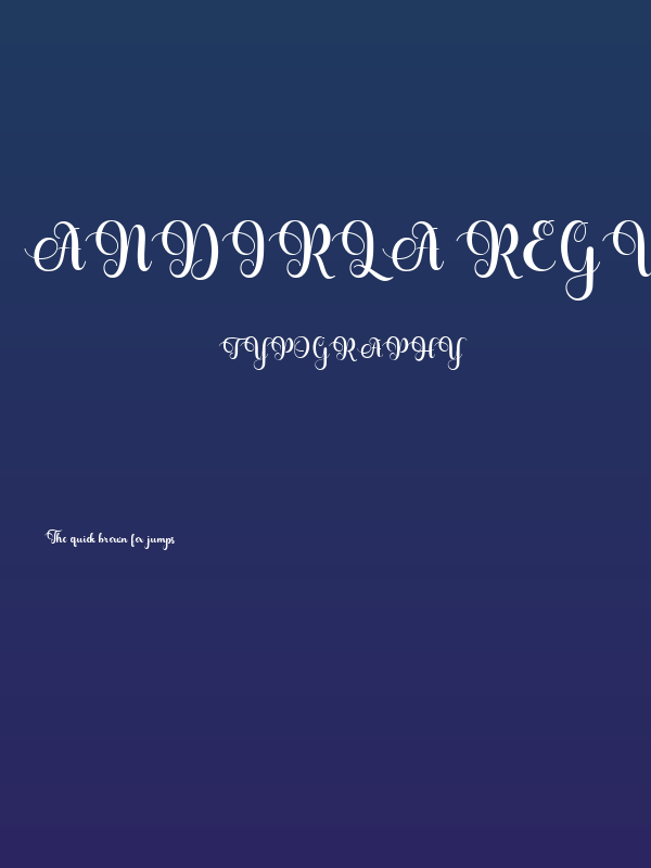 Andirla Regular Poster