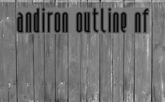 Andiron Outline NF फ़ॉन्ट examples