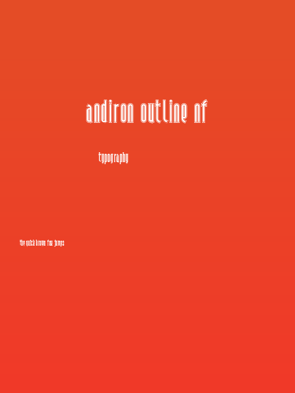 Andiron Outline NF Poster